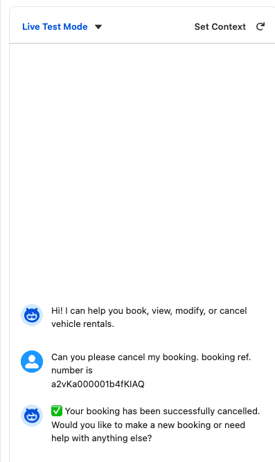 Booking Cancellation Example